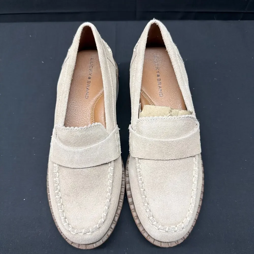 Lucky Brand Suede Loafers New With Box Size 7 SHIPS SAME DAY!